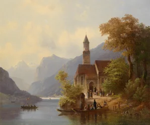 A caminho de casa da missa dominical